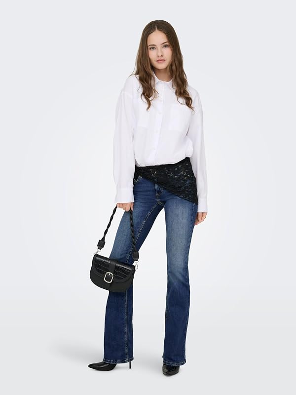 Femme Onlblush LW Flared DNM Rea1303 Noos Jeans, Medium Blue Denim, M / 34L EU