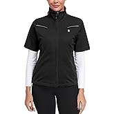 Little Donkey Andy Women's Short Sleeve Jacket Windproof Lightweight Vest for Golf Hiking Running