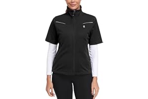 Little Donkey Andy Women's Short Sleeve Jacket Windproof Lightweight Vest for Golf Hiking Running