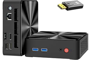 QAZIPO Mini PC, 13th Twin Lake N150 (Upgraded N100, up to 3.6GHz) 16GB DDR4 RAM 512GB M.2 SSD, Mini Desktop Computers Windows 11, 4K Dual Display/USB3.2/WiFi 5/RJ45/BT 5.1/Micro PC for Home Office Business