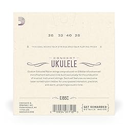 D'Addario Concert Ukulele Strings, Clear
