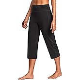ISEEGZ Yoga Capri Pants for Women High Waist Tummy Control Crop Athletic Workout Pants with 3 Pockets Straight Leg 21"