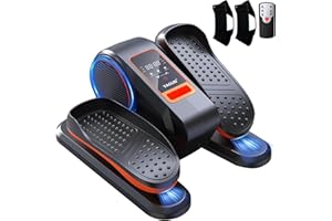 Yagud Under Desk Machine, Electric Elliptical Leg Exerciser for Senior, 15 Adjustable Speeds Quiet and Portable Seated Pedal Exerciser for Training with Remote Control