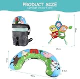 Vicloon Tummy Time Pillow Baby Toy Black White High Contrast Detachable Support view 2