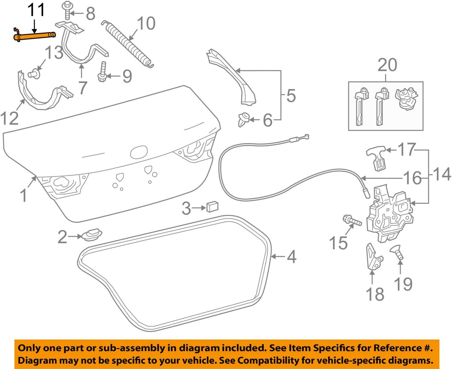 Amazon Com Toyota Support Assy Luggag Automotive