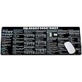 SQL Cheat Sheet Desk Mat for Database Administrators, Analysts, and Programmers, Quick Key, Large Anti-Slip Keyboard Pad Mouse Mat KMH