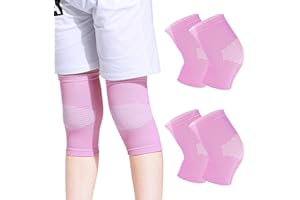 2 Pairs Pink Kids Knee Brace Sleeve Girls Knee Pads for Kids Youth Knee Compression Sleeve Children Knee Support Boys & Girls