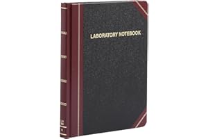 Boorum & Pease L21300R Laboratory Record Book,300 Pages,8-1/8-Inch x10-3/8-Inch,Black/Red