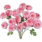 GhuaH 3 Pcs Artificial Flowers Spring Summer Pink Zinnia Silk Flowers with Long Stems Zinnia Elegans Artificial Flowers for Outdoors Floral Arrangements Table Centerpieces Wedding Party Home Decor