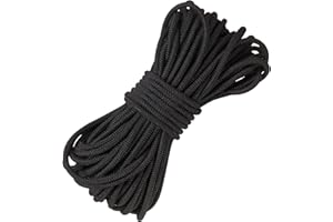 JESEP YONG 3mm Black Elastic Cord 45ft - 1/8 inch Strong No-Slip Bungee String for Crafts, DIY Projects, Kayak Tie Downs, Camping Gear, Sports Gear, DIY Crafts, Hair Bands, Sewing & Shoe Laces