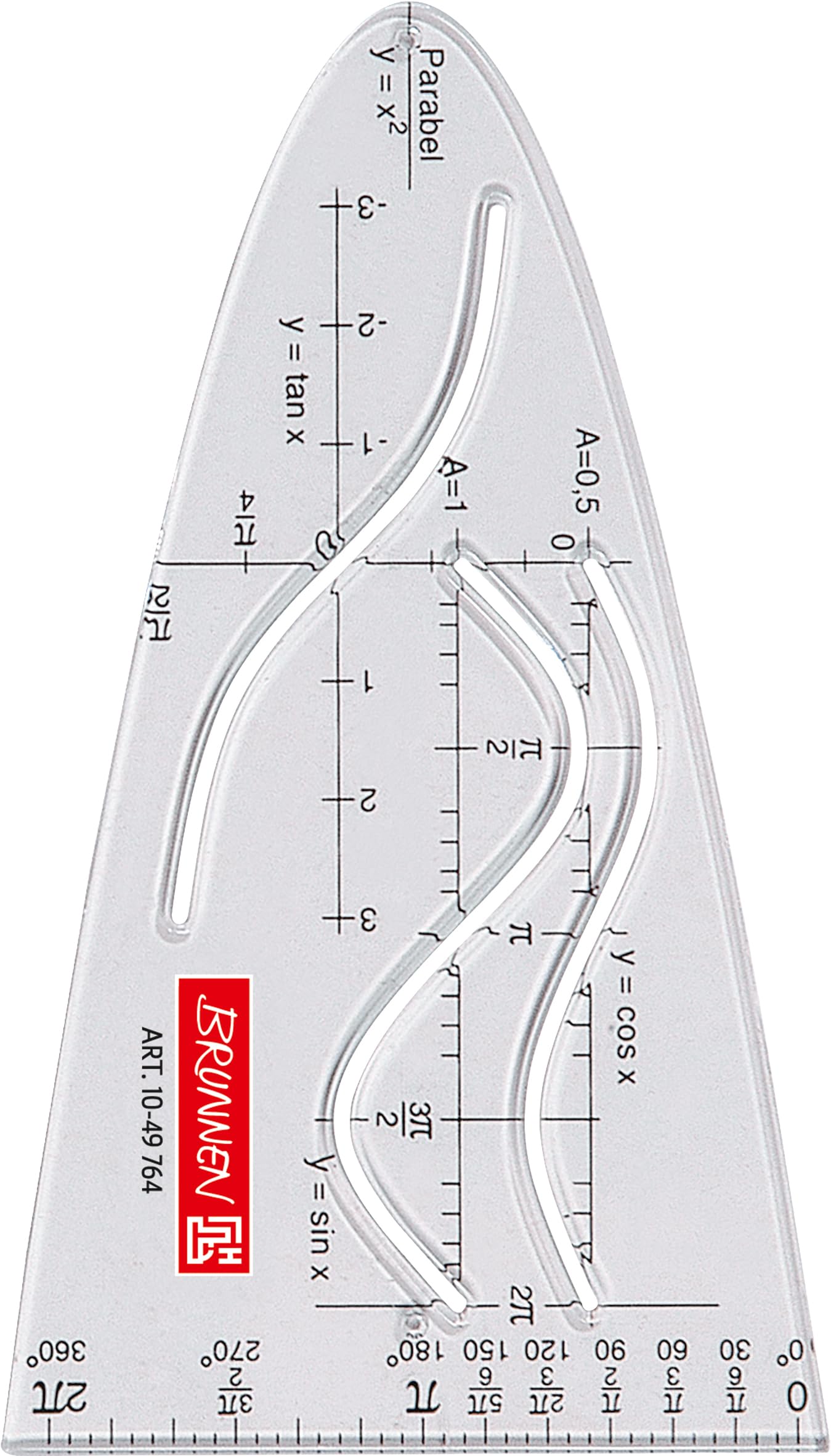 Brunnen parabola/drawing template (for school, crystal clear), 1049764
