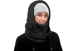 SYZSANDYA Balaclava Winter Men's and Women's Ski Masks - Outdoor Windproof Warm Hat, Ideal Winter Mask and Hooded Scarf