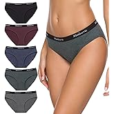 Wealurre Womens Underwear Cotton Bikini Breathable Sport Low Rise Panty for Women Multipack
