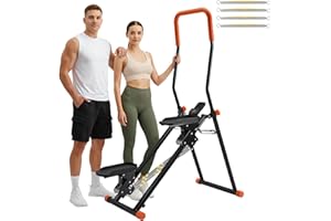 Steppers for Exercise at Home, 2.0 Step Machine 3-Level Adjustable Resistance, Stair Climber for Full Body Workout with Extra