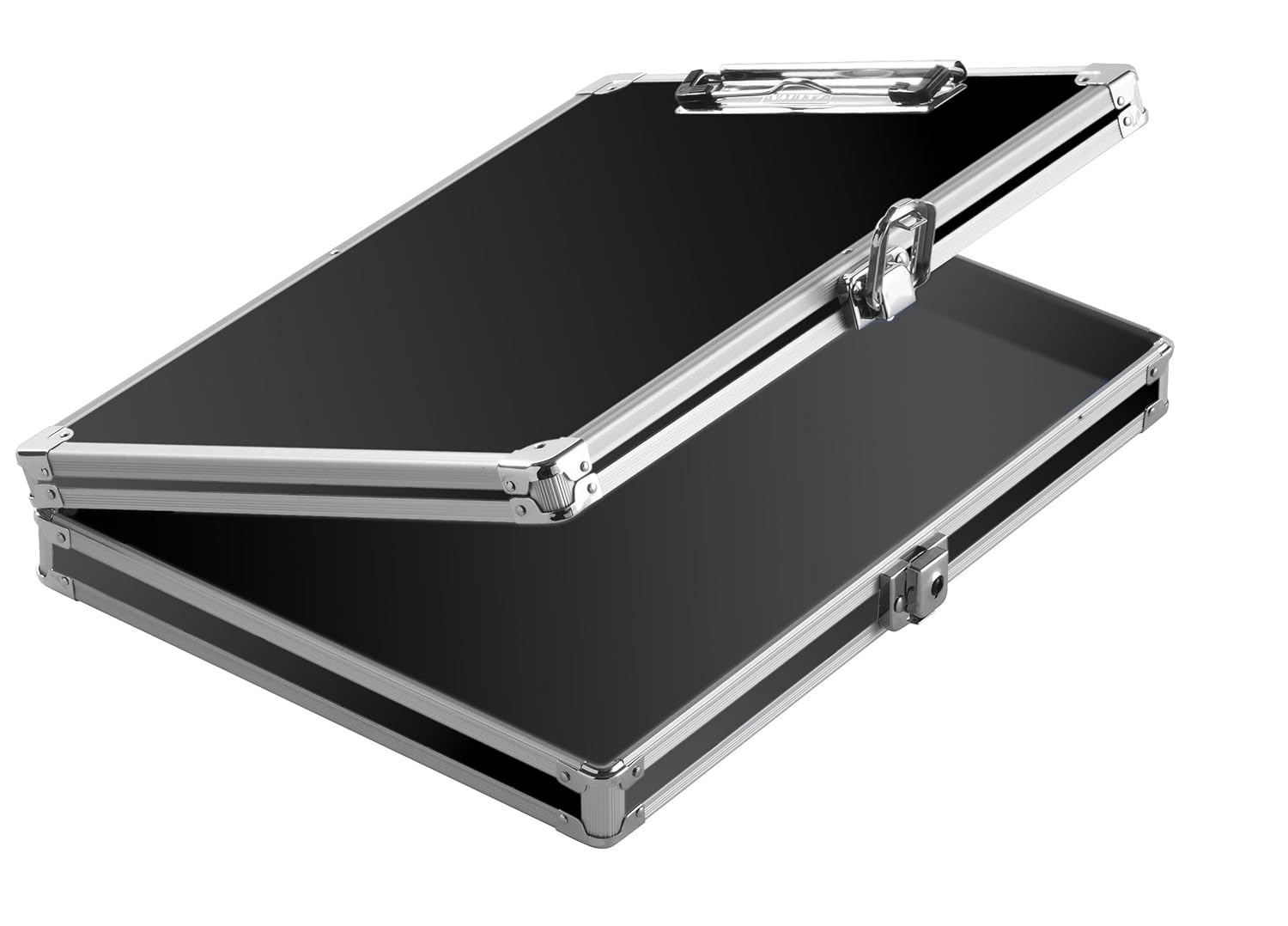 Locking Storage Aluminum Clipboard Hard Black Solid Briefcase Case
