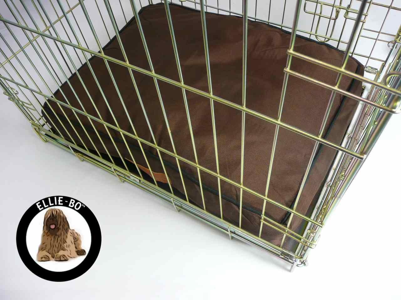EllieBo Waterproof Dog Beds in Brown Tailor made to fit cages and