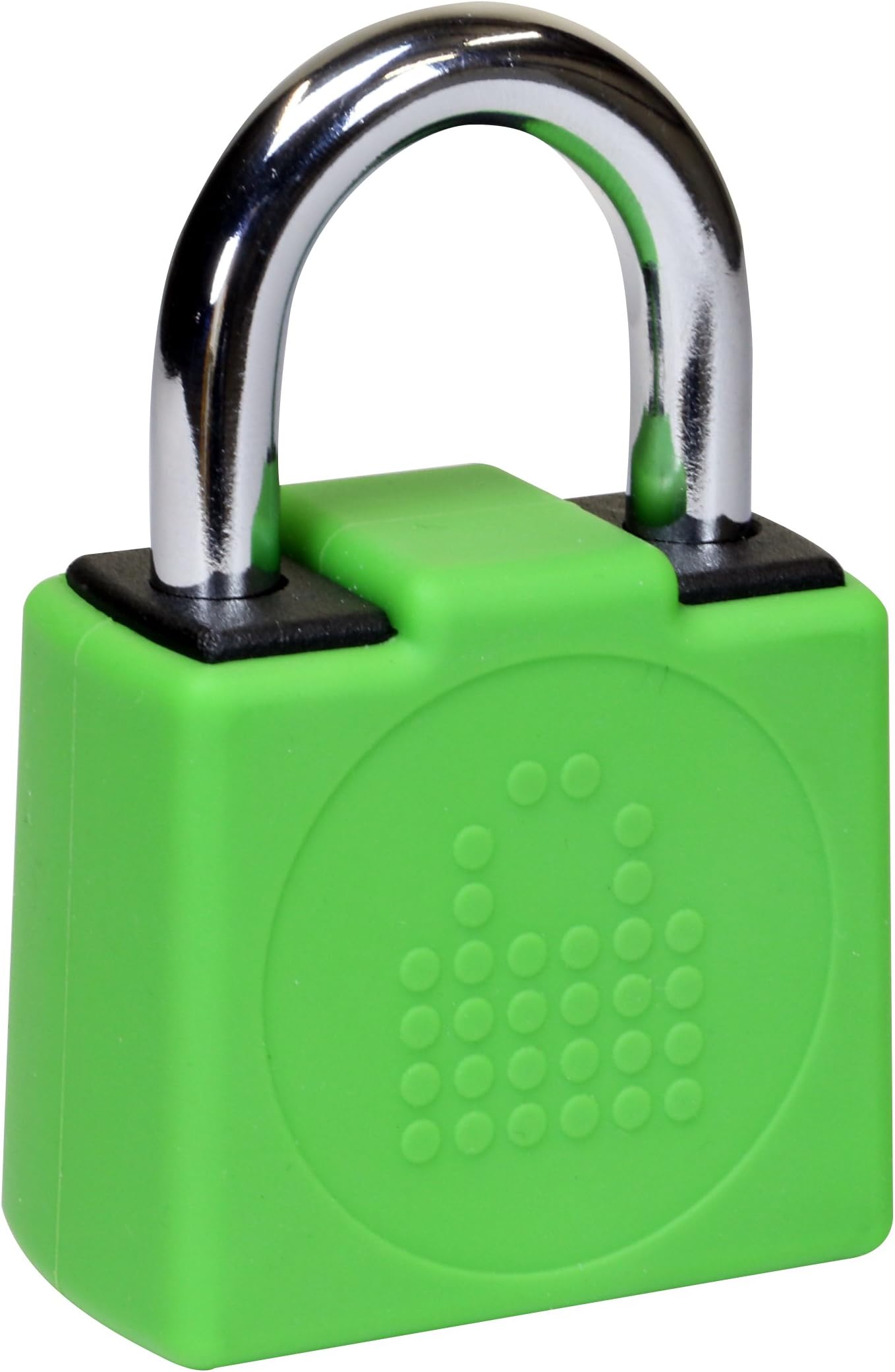 LocknChargeResettable Keyless Silicone Covered Padlock for Carrier - Green 10128