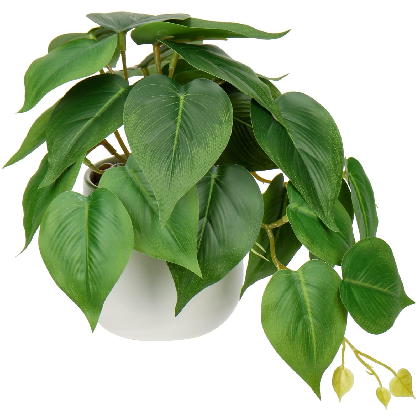 Oairse Small Artificial Plants in Ceramic Pots Decorative Fake Potted Plants Faux Pothos Realistic Greenery House Plant Indoor for Aesthetic Home Office Kitchen Bathroom Desk Décor