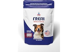 Pup Labs Fresh Breathies - All-Natural Delicious Dental Chews for Dogs - Dog Breath Freshener - Supports Gut Health and Immune System - Made for All Dogs and in The USA, 30 Chews