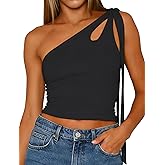 Matunana One Shoulder Tops for Women Going Out Tank Shirt 2026 Summer
