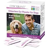 OTICURANT Pet Ear Powder for Dogs | No More Itching, Scratching or Bad Smell | Reduces Waxy Build Up | No Cleaning Solution Drops or Wash Needed | 26 Easy-Dose Packets