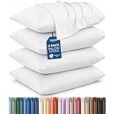 Utopia Bedding King Pillow Cases - 4 Pack - Envelope Closure - Soft Brushed Microfiber Fabric - Shrinkage and Fade Resistant Pillow Covers King Size 20 X 40 Inches (King, White)