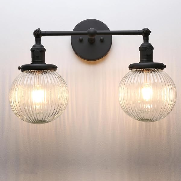 PERMO 2 LIGHTS SCONCE INDUSTRIAL WALL SCONCE LIGHTING...