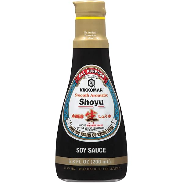 KIKKOMAN SMOOTH AROMATIC SOY SAUCE, 6.8 FL OZ
