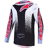 Alpinestars Fluid Drag Men's MX Jersey MX27 Collection | Lightweight Moisture-Wicking Fabric, Breathable Polyfabric, Mechanical Stretch, Relaxed Athletic Fit, Extended Rear Coverage