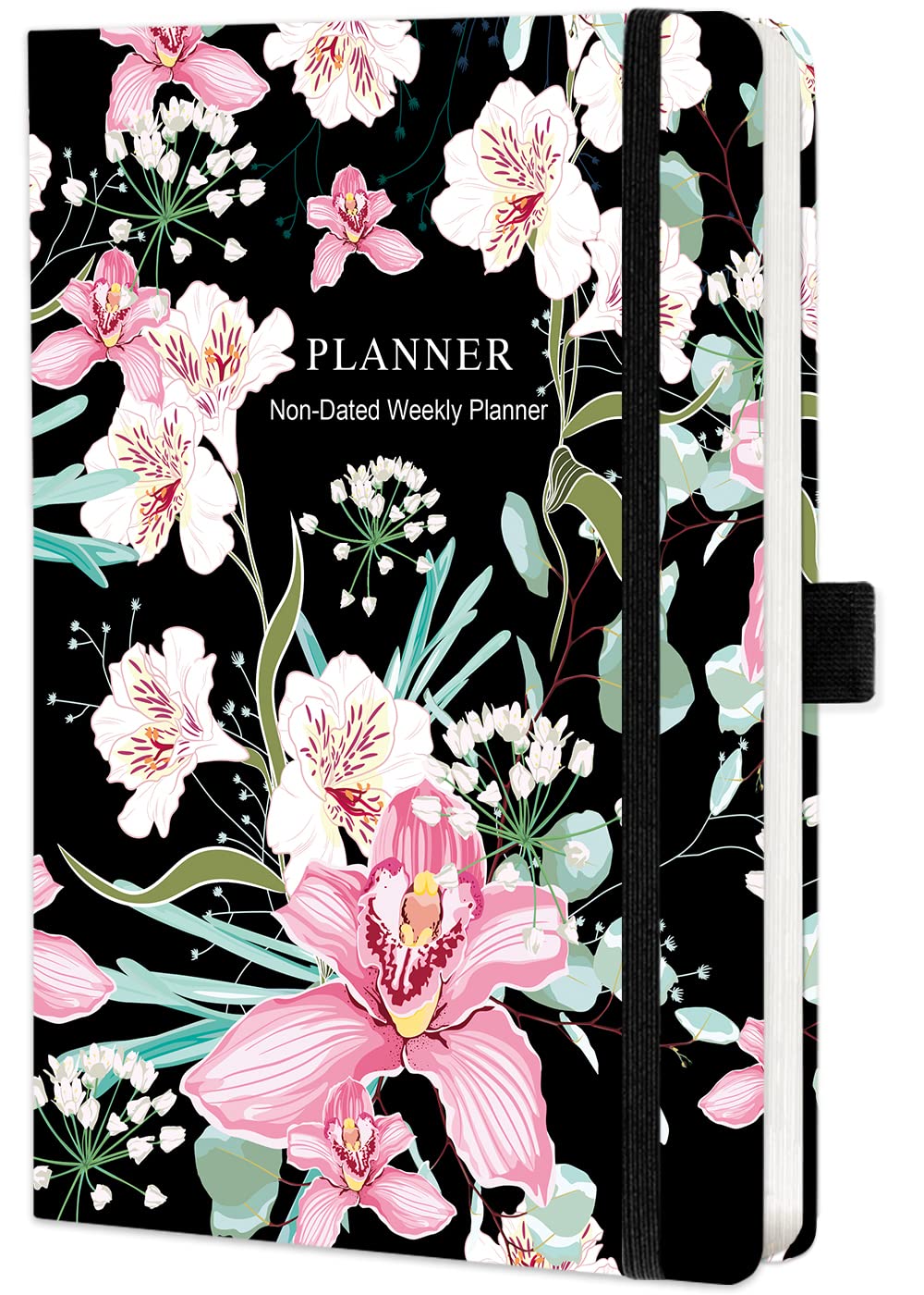 NectaRoy Non-Dated Weekly Monthly Planner, Undated Diary Journal to Increase Productivity, Time Management and Hit Your Goals, Lasts 1 Year, 8.3''x 6.1''