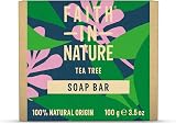 Faith In Nature Tea Tree Hand Soap Bar 100g Vegan Cruelty Free SLS Paraben Free