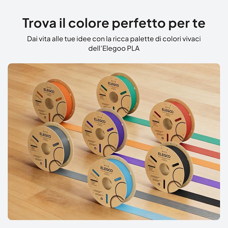 PLA RFID Filamento 1.75mm Nero 1KG