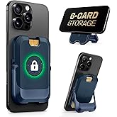 SUPCASE for MagSafe Wallet with Stand, Magnetic Wallet for Men Women, [Hold 6 Cards] [RFID Blocking] [Strong Magnetic Lock] Phone Stand Card Holder for iPhone 17/16/15/14/13/12 Series, Midnight Blue