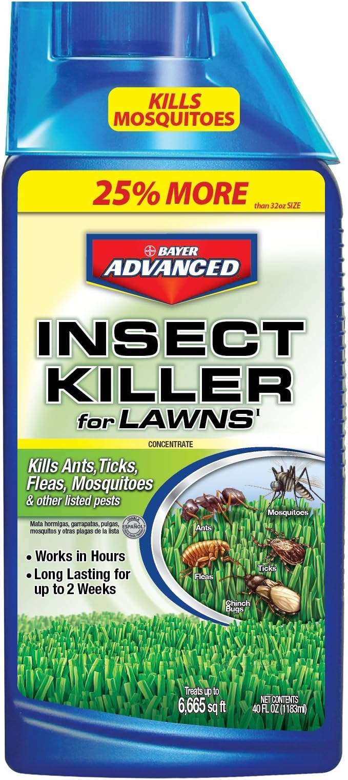 Bayer Advanced 100532526 Bayer Lawn Insect Killer Concentrate, 40 oz, White