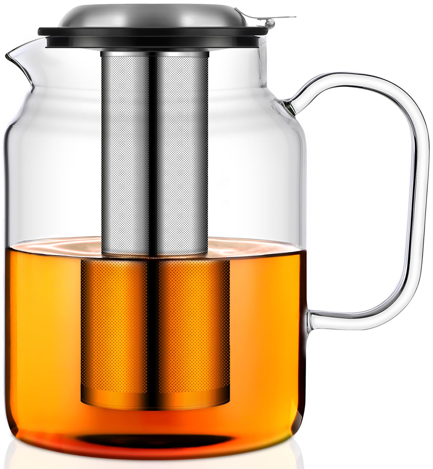 Photo 1 of ***DAMAGED - CRACKED NEAR HANDLE - SEE PICTURES***
Aquach 85oz Glass Teapot with Stainless Steel Removable Infuser, Stovetop & Dishwasher Safe, Ideal for Brewing Loose Leaf & Blooming Tea