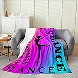 Ballet Bed Blanket Kids,Dance Pink Purple Blue