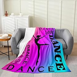 Ballet Bed Blanket Kids,Dance Pink Purple Blue