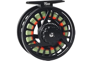 M MAXIMUMCATCH Maxcatch Tino Fly Fishing Reel, Large Arbor All Aluminum with CNC Cutting Trout Fly Reels, 3/4 5/6 7/8wt