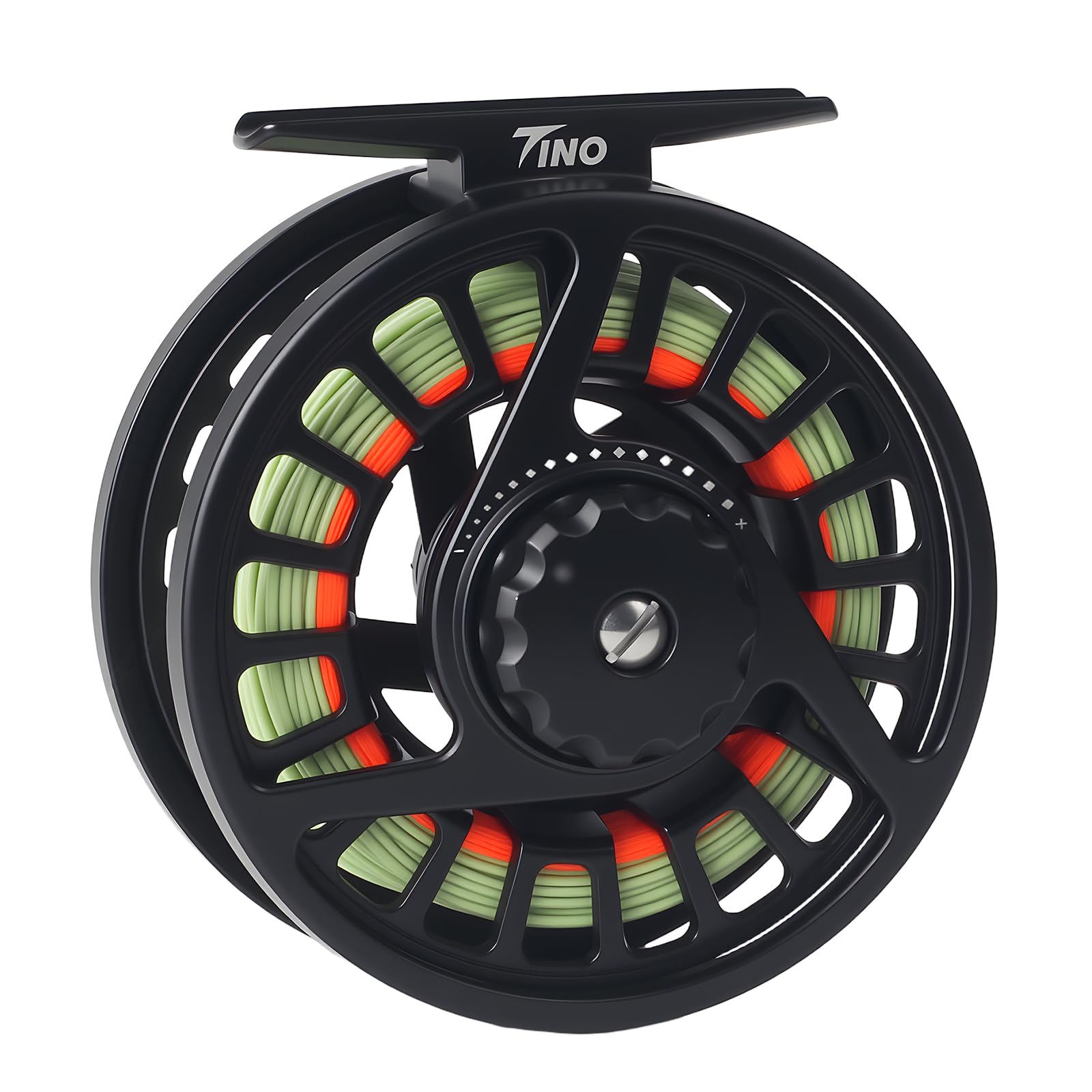 Photo 1 of Maxcatch Tino Fly Fishing Reel, Large Arbor All Aluminum with CNC Cutting Trout Fly Reels, 3/4 5/6 7/8wt (Reel with Line Pre-Loaded (Black), 5/6wt)
