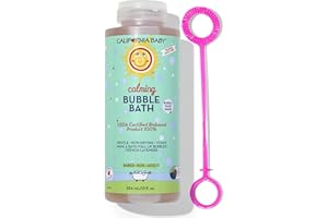 California Baby Calming Lavender Bubble Bath | 100% Plant-Based Kids Bubble Bath | Gentle Baby Bubble Bath | Free Bubble Wand | 384 mL / 13oz
