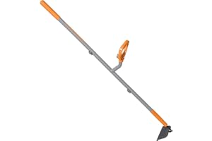 Ergieshovel ERG-GHOE625 12 Gauge, 54 in Steel Shaft, 6.25 in Shank Pattern Blade Garden Hoe, Gray/Orange