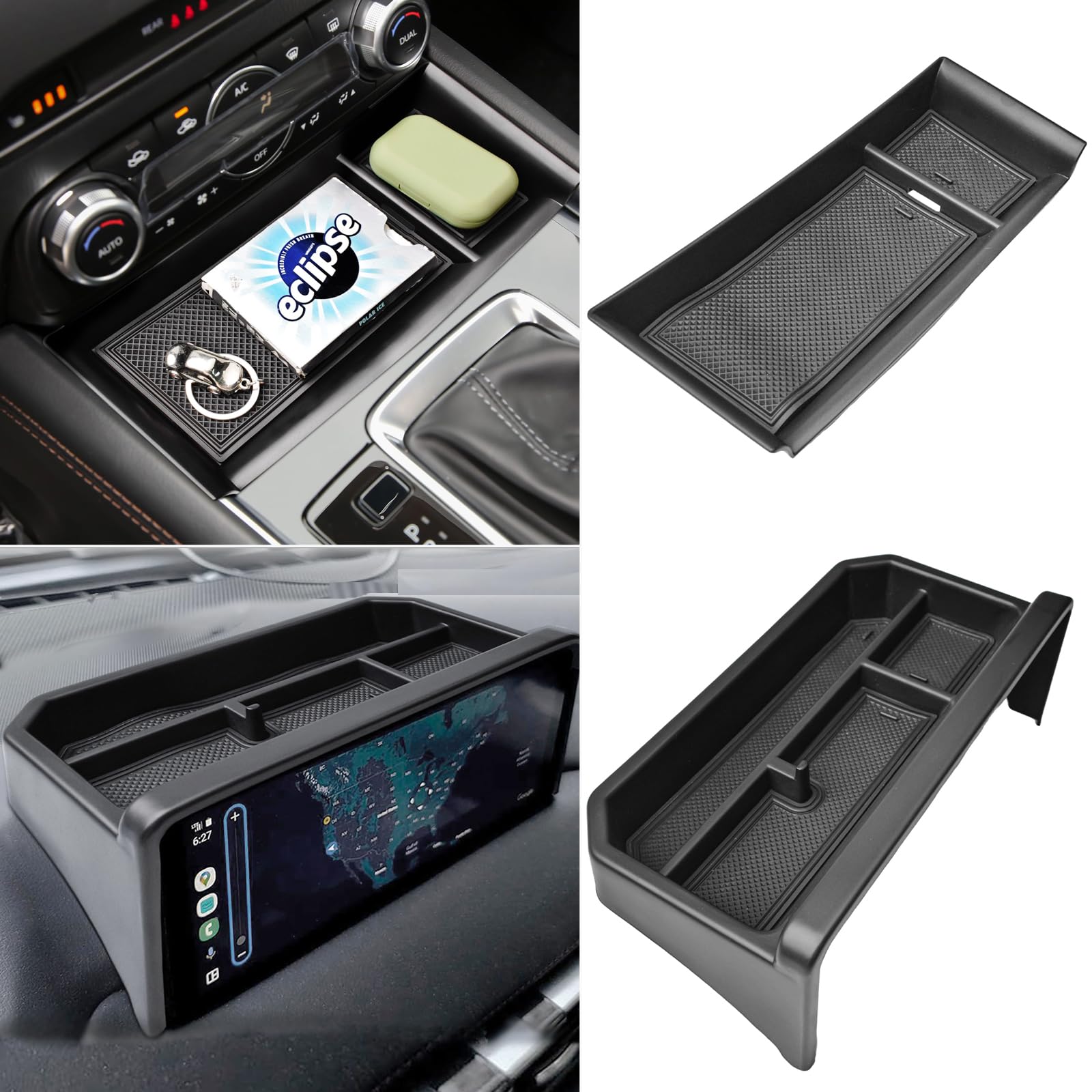 Photo 1 of HGWEI Center Console Dash Storage Organizer Compatible with Mazda CX-5 2025 2024 2023 2022 Interior Accessories, Armrest Storage Box Dashboard Insert Tray Holder, Black