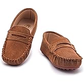 DADAWEN Kids' Soft Suede Slip On Loafers