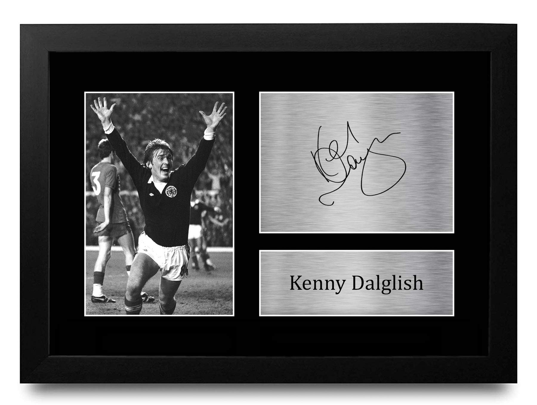 HWC Trading FR A4 Kenny Dalglish Scotland Gifts Printed Signed Autograph Picture for Fans and Supporters - A4 Framed