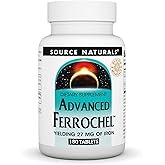 Source Naturals Advanced Ferrochel, Dietary Supplement Yielding 27 mg of Iron - 180 Tablets
