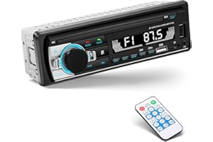 LSLYA Single Din Car Audio System with APP Control MP3 Player for Car Stereo Radio Support Bluetooth Handsfree/USB/FM/TF/AUX/Fast Charging(Not with RDS)