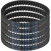 uxcell 5pcs HTD-3M Rubber Timing Belt 52 Teeth, 156mm L x 6mm Wd x 2.4mm H | Pitch Length Closed Loop Pulley Timing Belt
