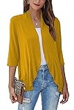 Bluetime Women Soft Drape Flowy Lightweight 3/4