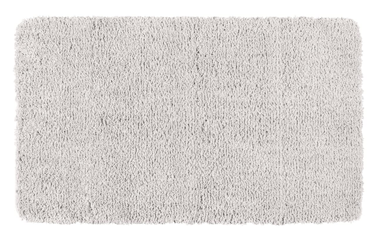 WENKO Belize, Light Grey, Polyester, 23080100 Bath Mat 70 x 120 x 3 cm