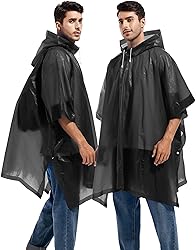 Borogo 2 Pack Rain Ponchos for Adults Reusable